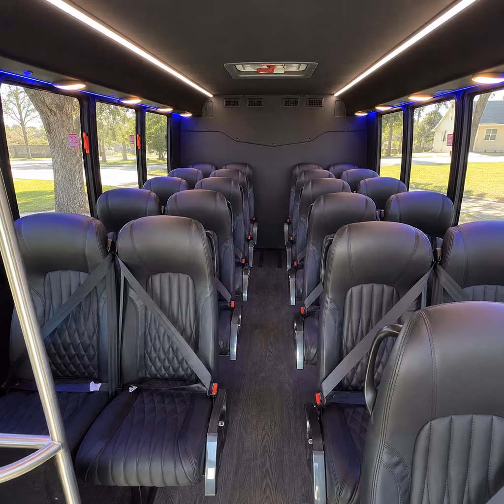 oakland 25 passenger minibus inside