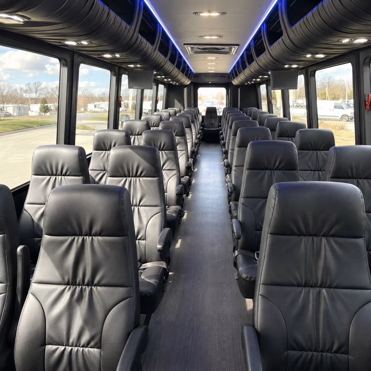 oakland 28 passenger minibus interior