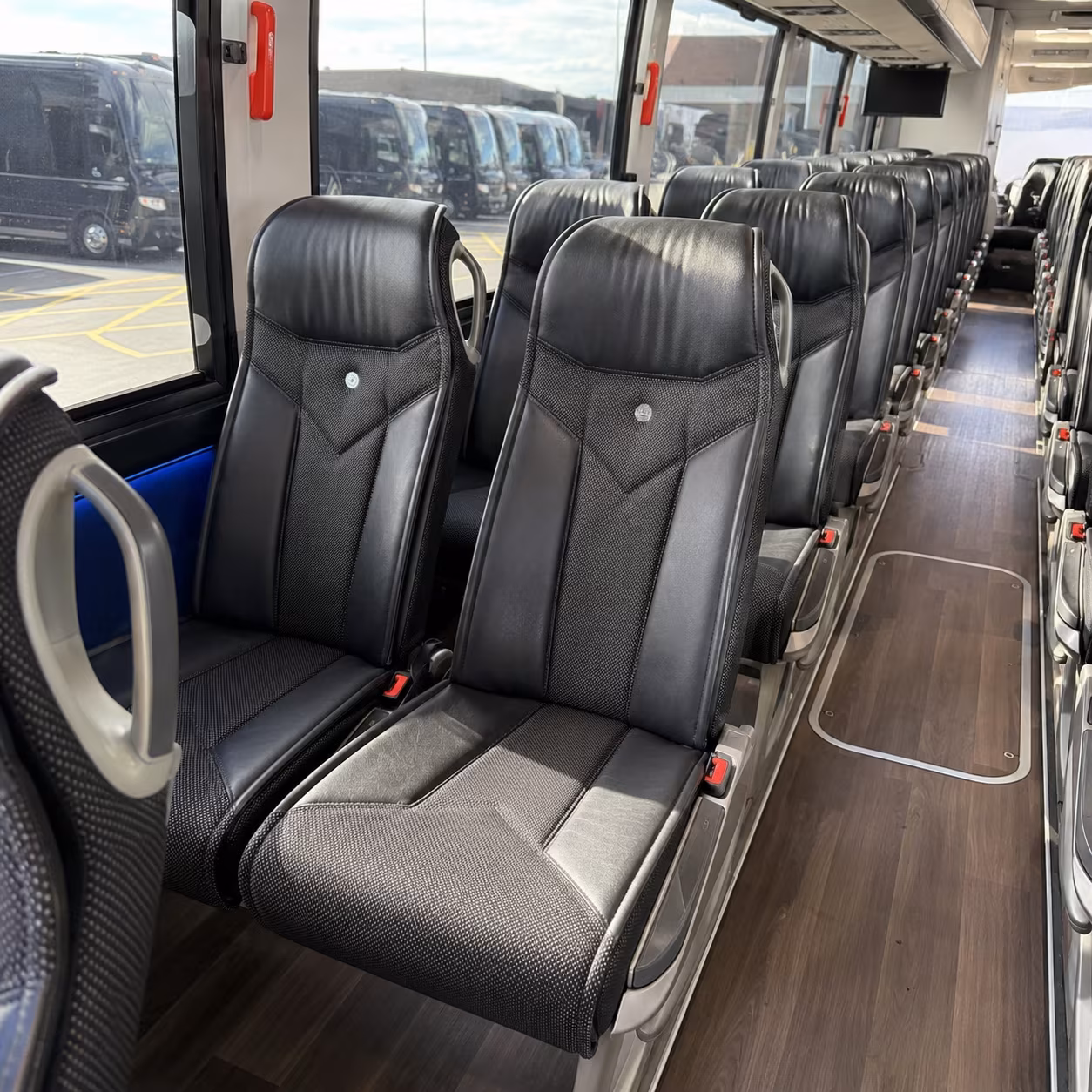 oakland 40 passenger charter bus interior