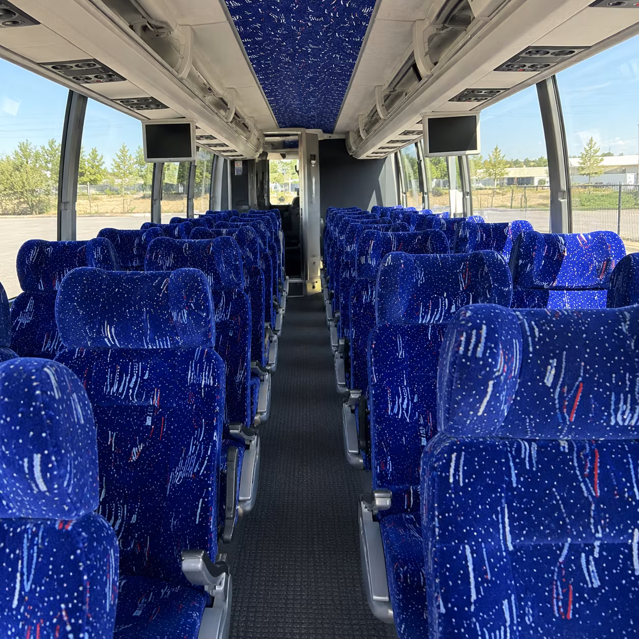 oakland 54 passenger charter bus interior